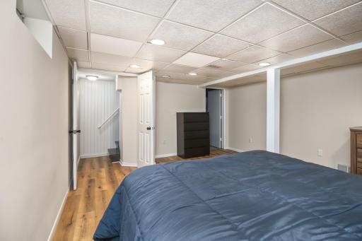 Lower level space currently used as a bedroom