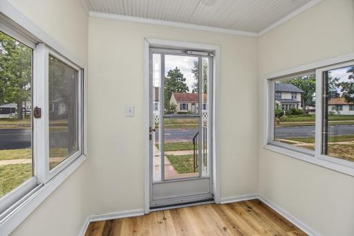 Spacious entrance keeps you out of the weather
