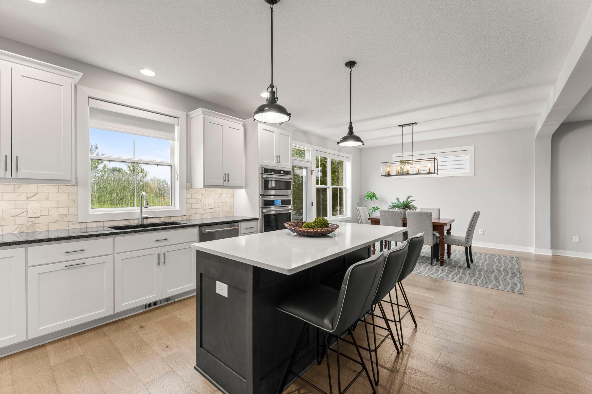 The layout of the kitchen and it's location near the dining and living room is perfect for entertaining.