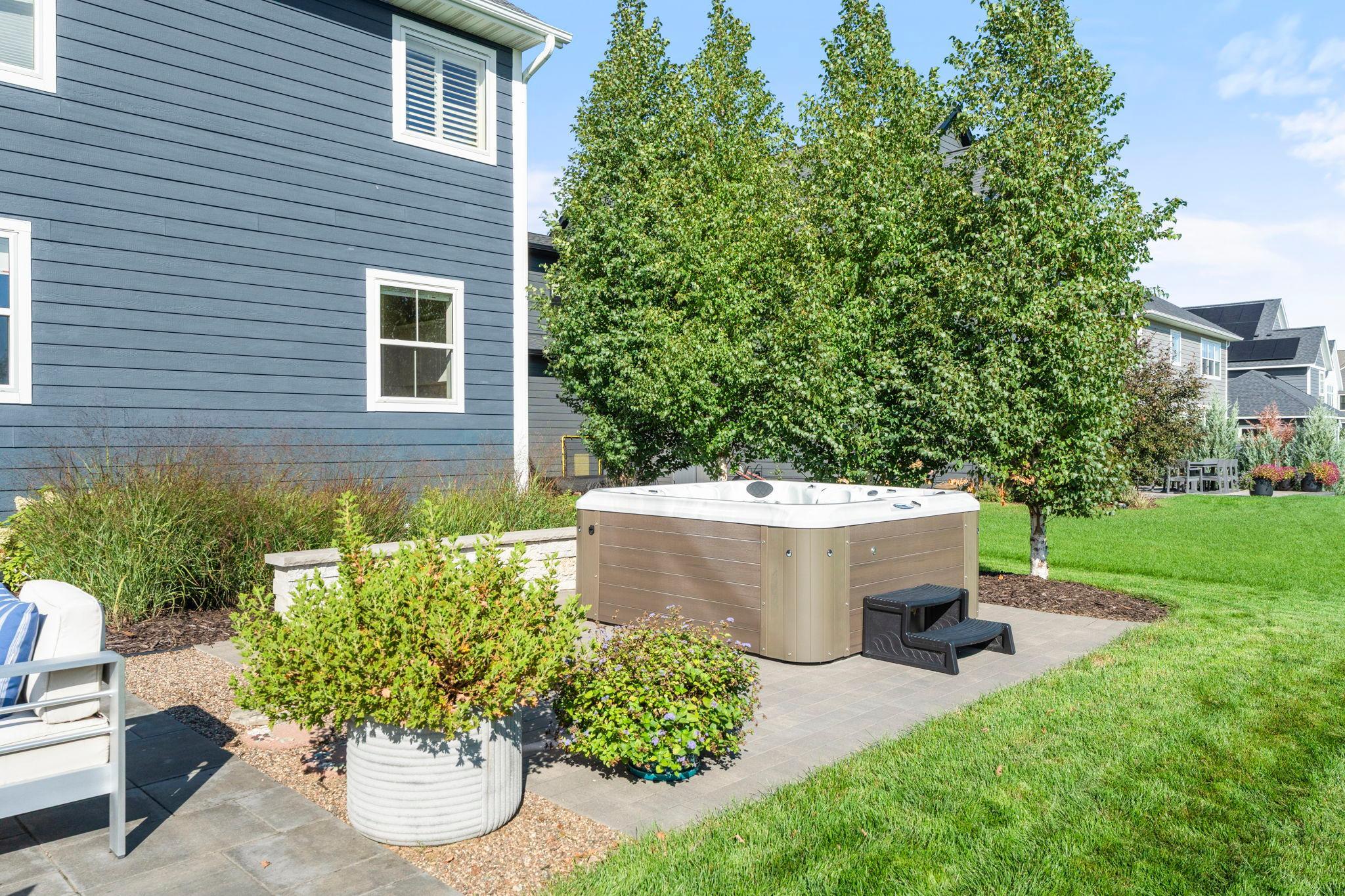 The hot tub - 2025 stays with the home.