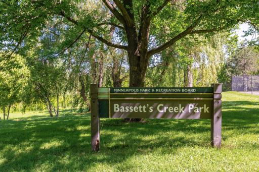 Bassett Creek Park - A scenic neighborhood park offering walking trails, open green space, playgrounds, picnic areas, and access to Bassett Creekâan ideal spot for recreation, relaxation, and enjoying nature close to home.