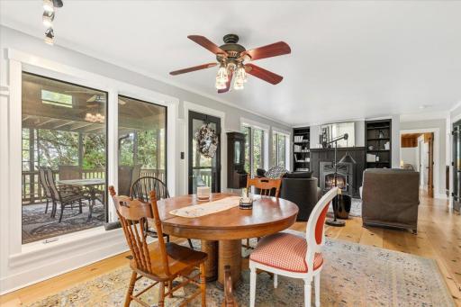 Dining area walks out to screen porch