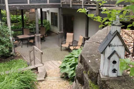Walkway down to Lower Level Patio