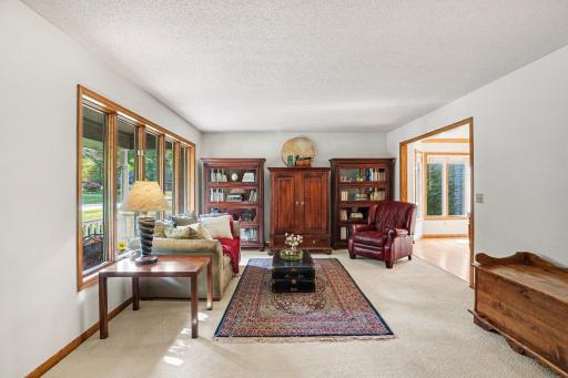 Living room to the left of the front door