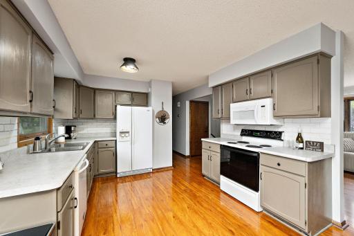 Updated Kitchen open to dining room and living room
