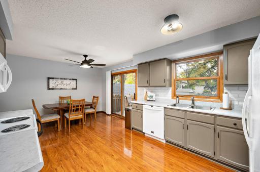 Updated Kitchen open to dining room and living room