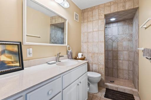 3/4 Bath with loads of storage and counter space