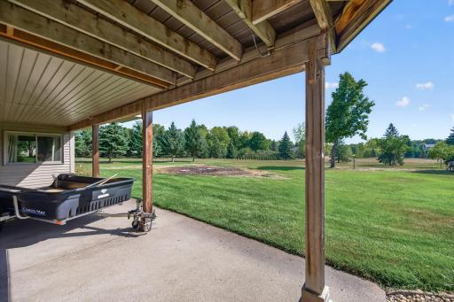 walkout patio level overlooking yard