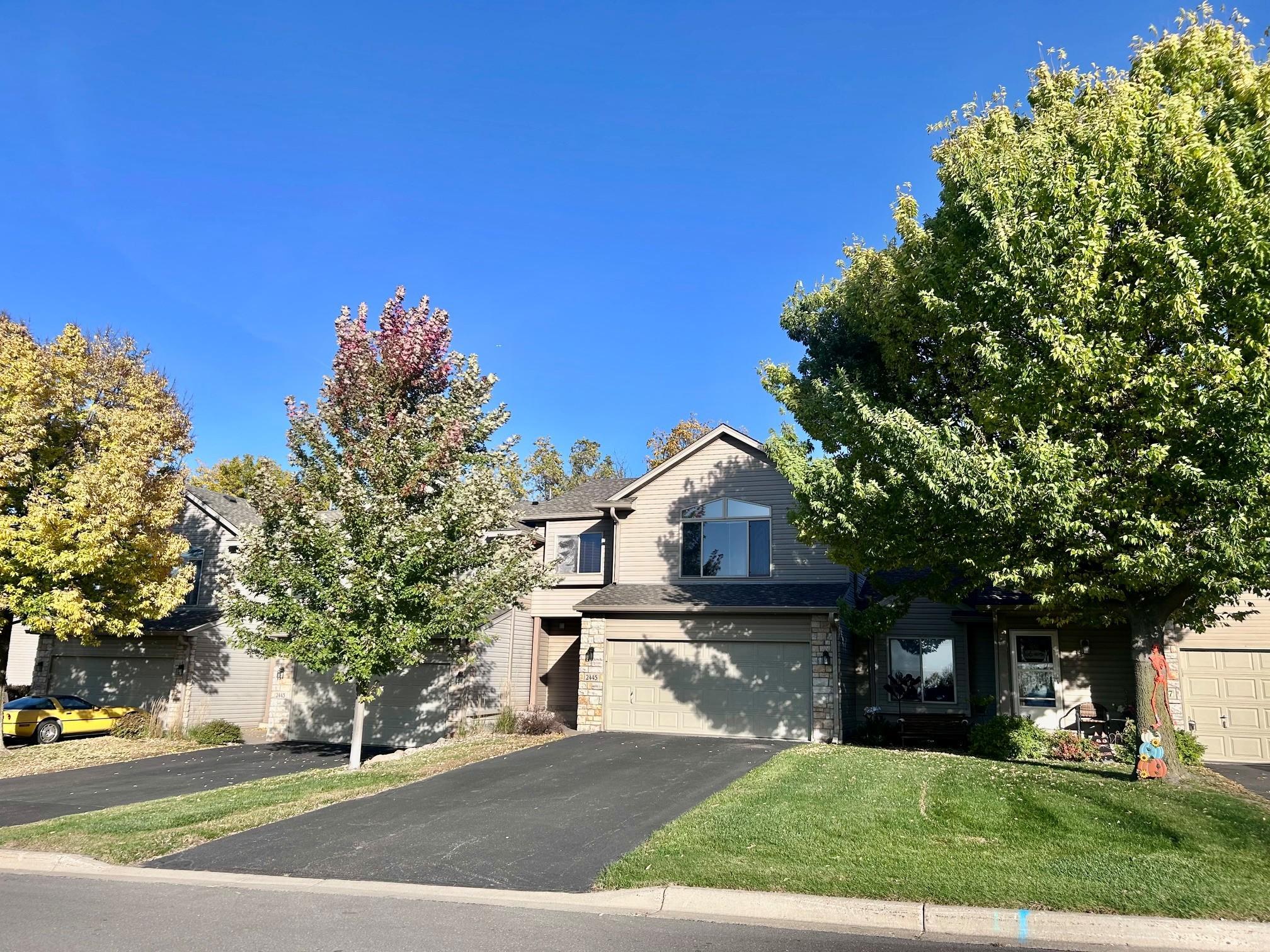 Angled view of front of home