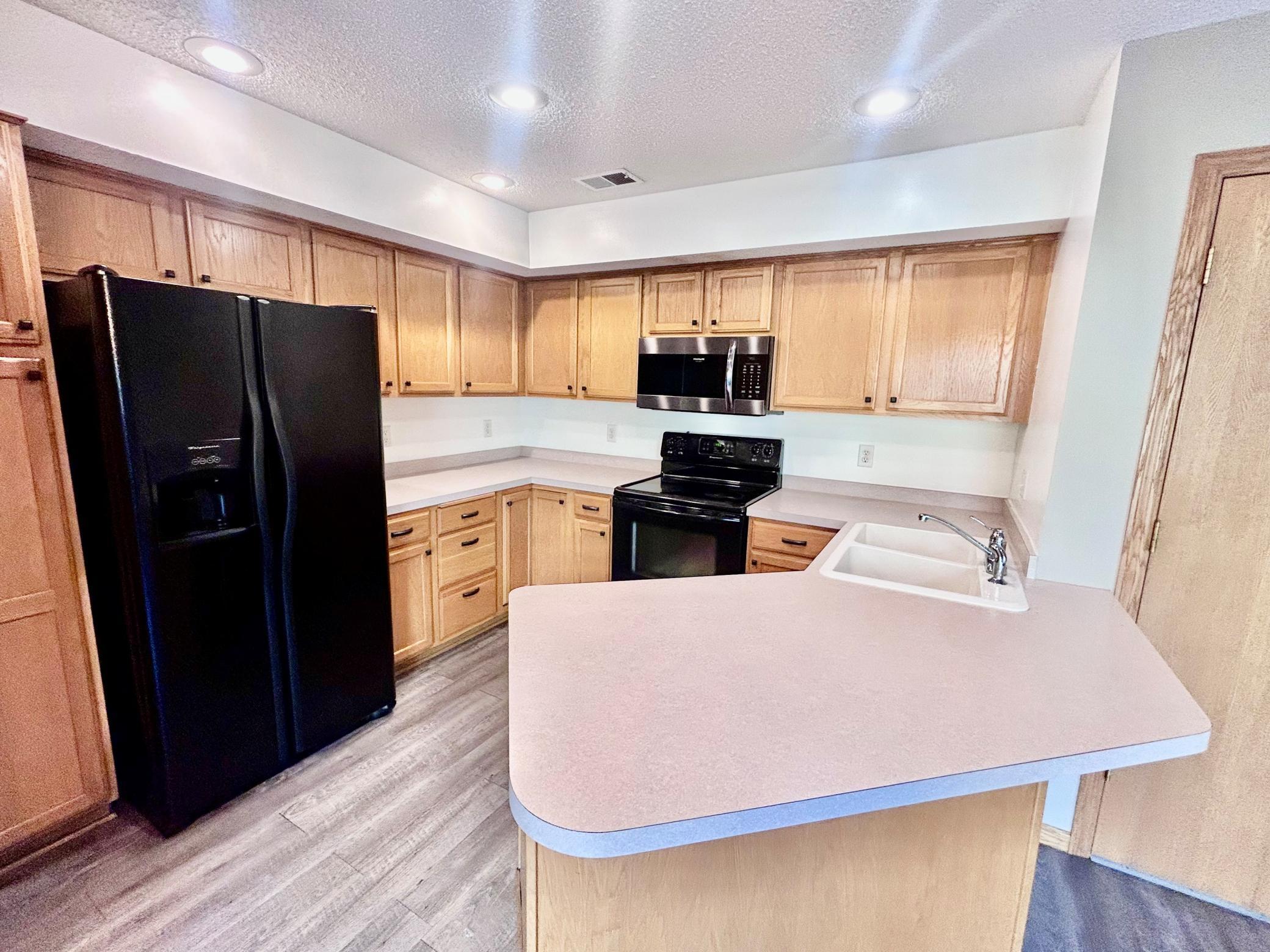 Looking into kitchen from dining area