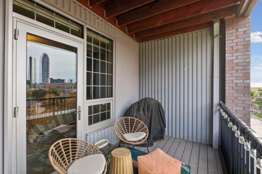 There is a gas grill connection on the balcony.