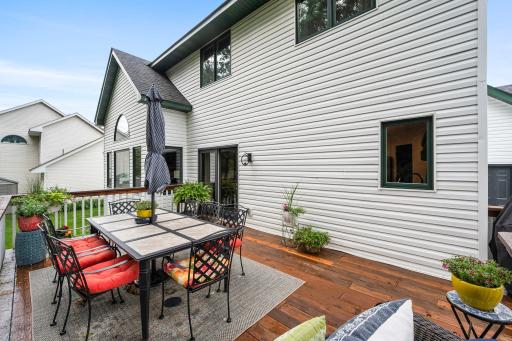 The deck is oversized with room for entertaining.