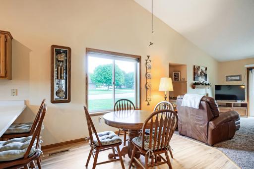 Large dining space for gathering with friends or family