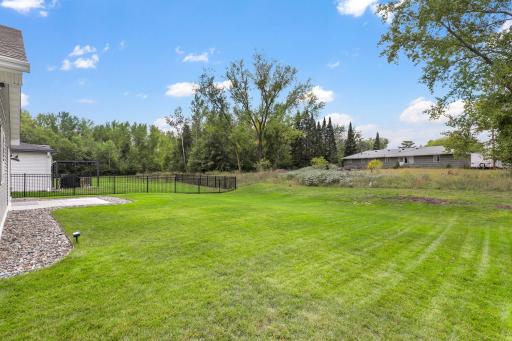 Spacious backyard.