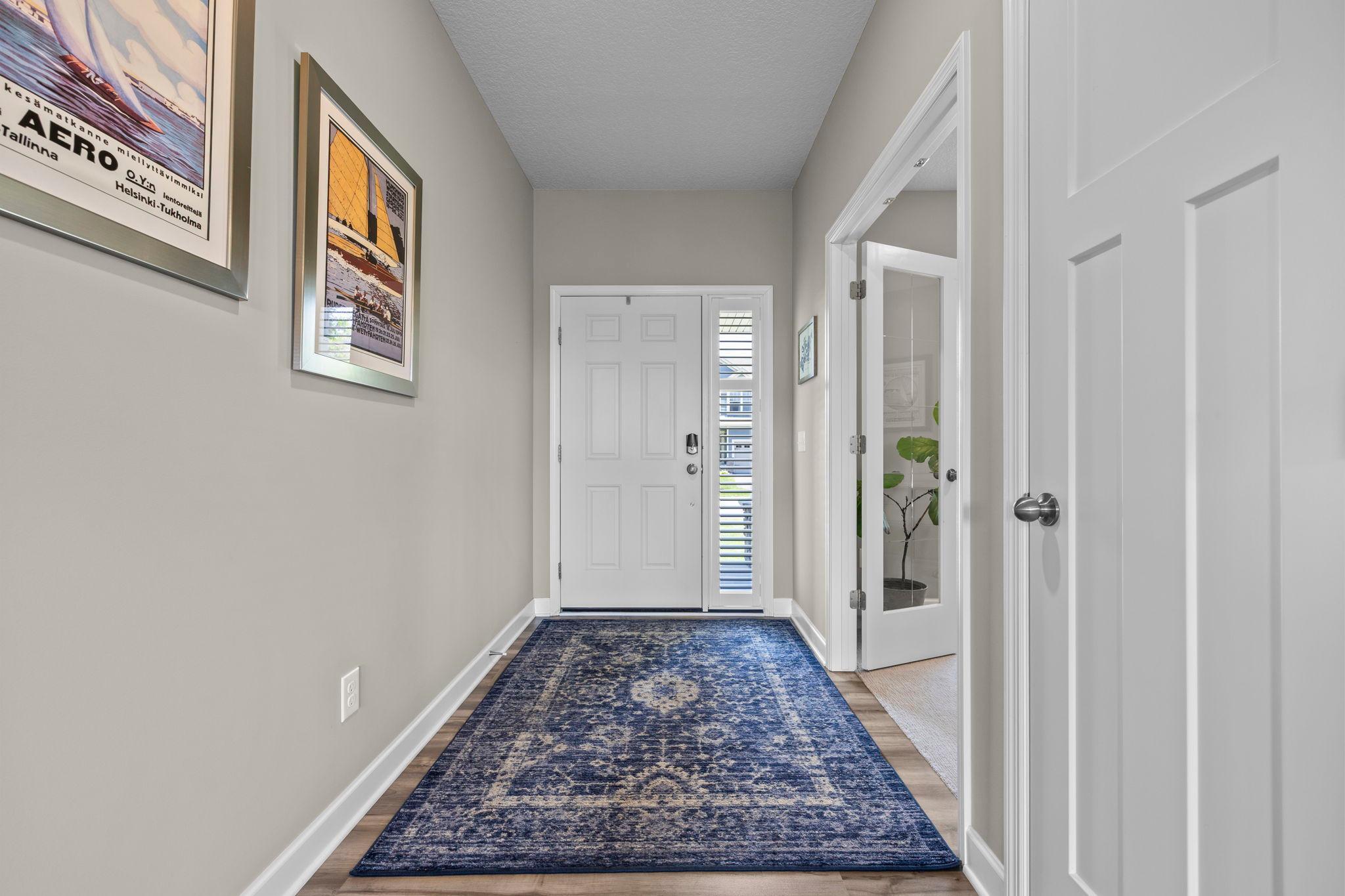 Entrance of the home with home office