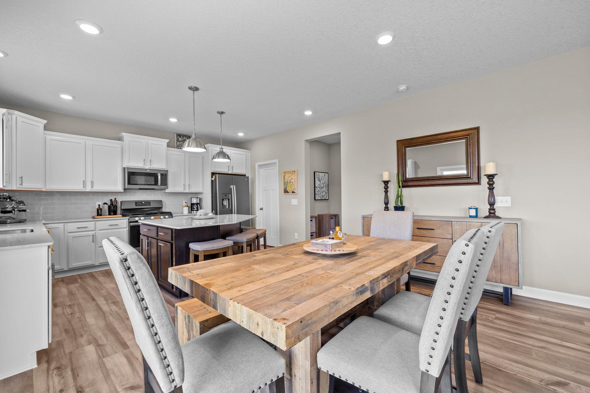 Dining space off of the kitchen and living room