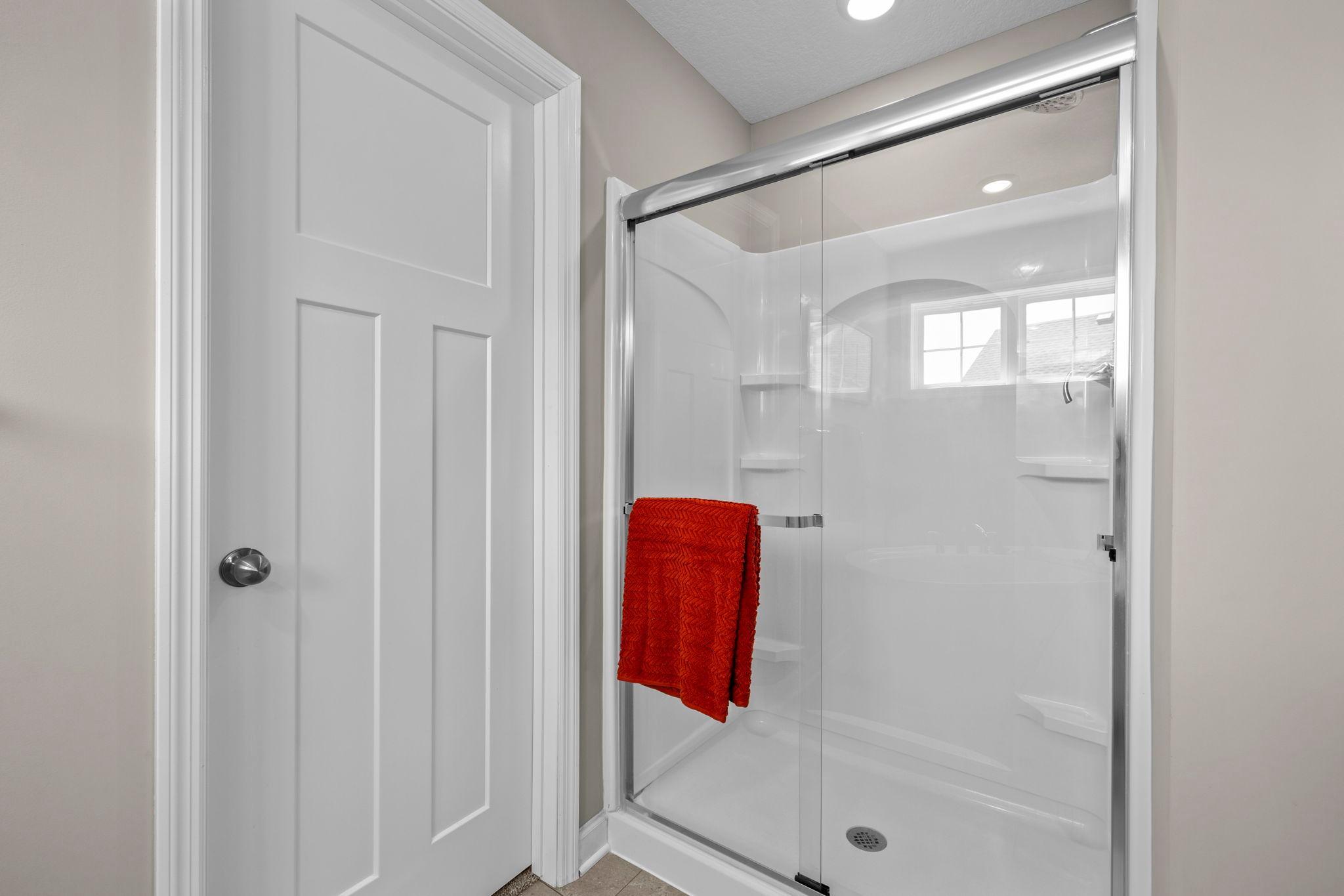 separate shower in the primary bath