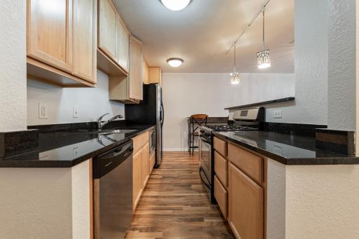 Kitchen with Stainless Steel appliances,
