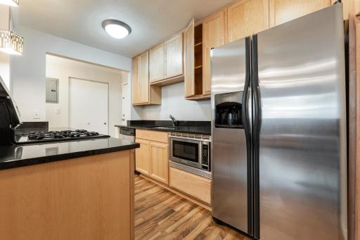 Plenty of cabinet space and counter space.
