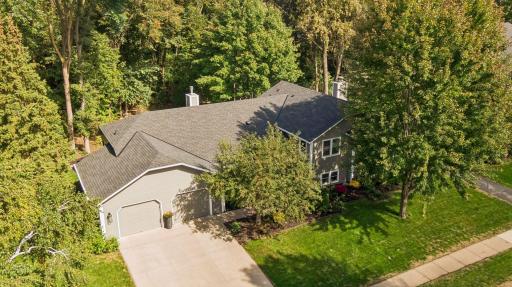 Aerial view of the home