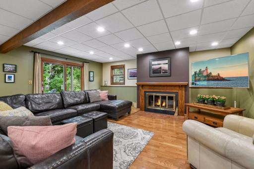 Head to the fully finished lower level family room!