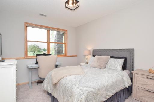 edroom in the Lower Level with 3/4 Bath right across the hall and a large Walk-in Closet