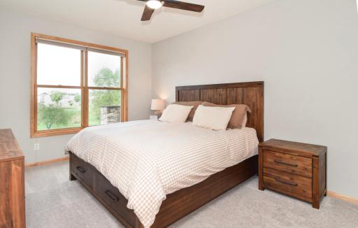 mary Bedroom with great views of the open space behind the home!