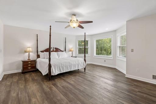 Comfortable Primary Suite with private full bath and walk-in closet