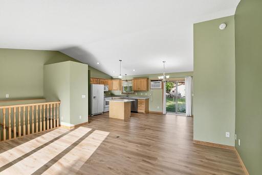 View from livingroom to kitchen