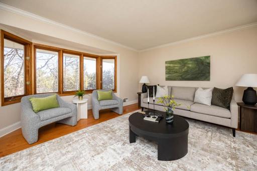 Generous living room with plenty of windows