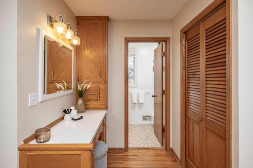 Primary bedroom dressing area