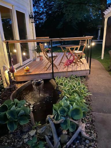 Deck and pond