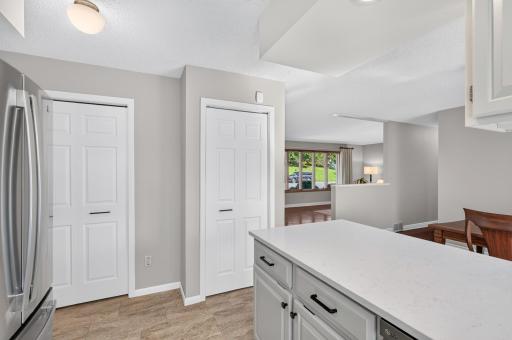 Thoughtfully designed kitchen provides ample cabinetry and storage, with two pantries - one is extra deep!