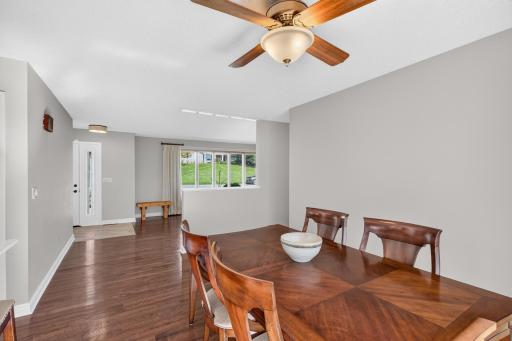 Dining area offers an easy connection to the main living spaces