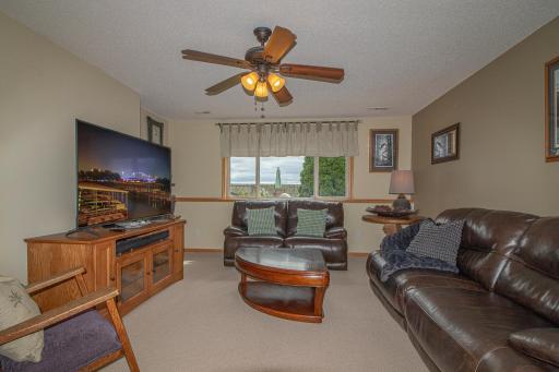 Lower-level family room offers views of your beautiful backyard
