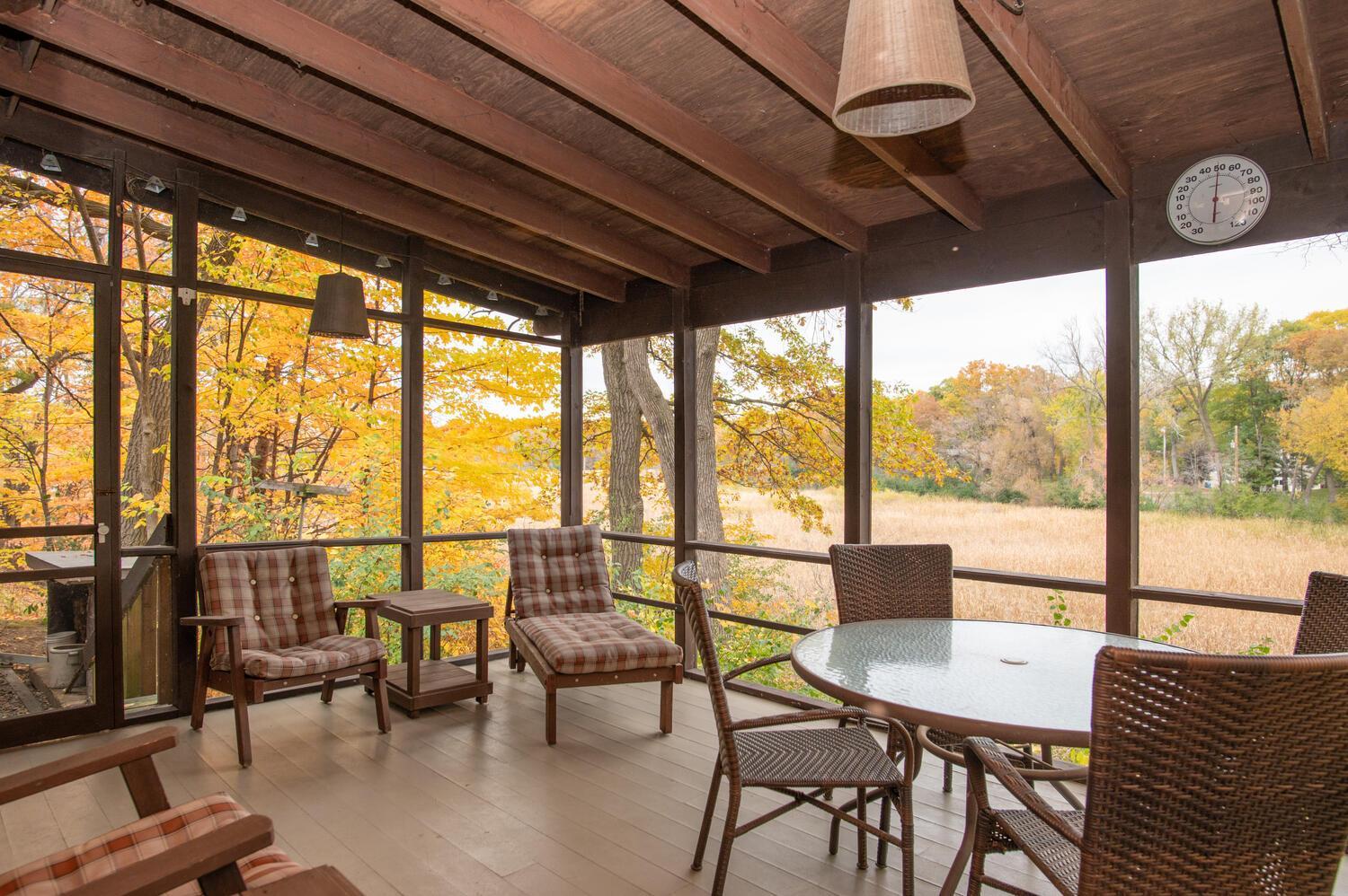 Main level screened porch