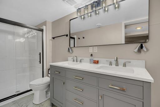 Lower Level Walk In Shower Stall