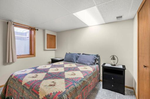 Bedroom three is on the lower level and has an egress window.