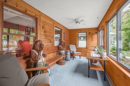 The front porch has the "Up North" welcoming touch.