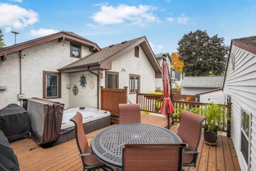 The deck has plenty of space for whatever you may want to do to relax and/or entertain.