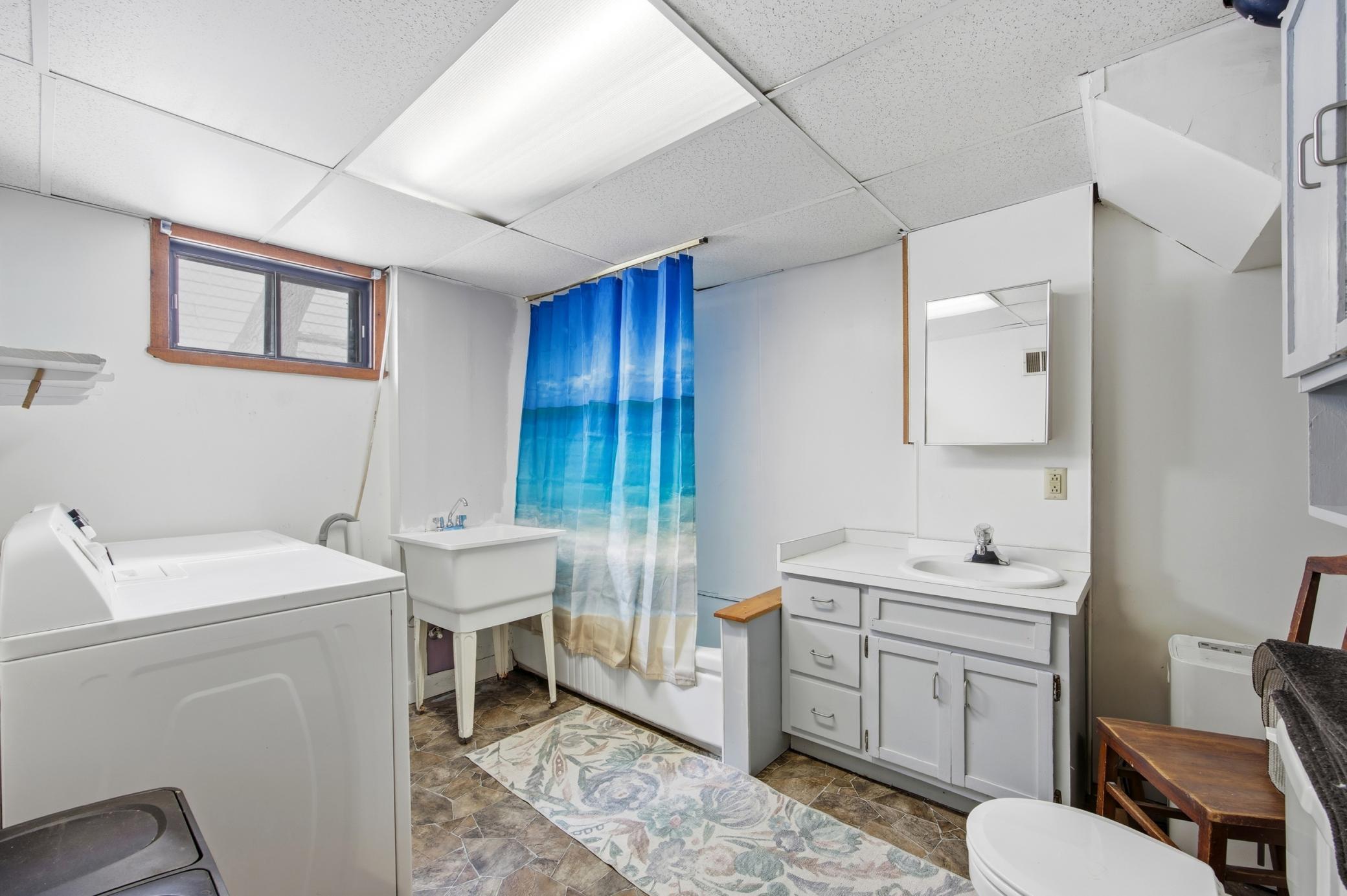 basement bath + laundry