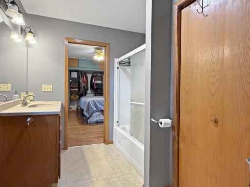 Entry point from primary bedroom and kitchen area