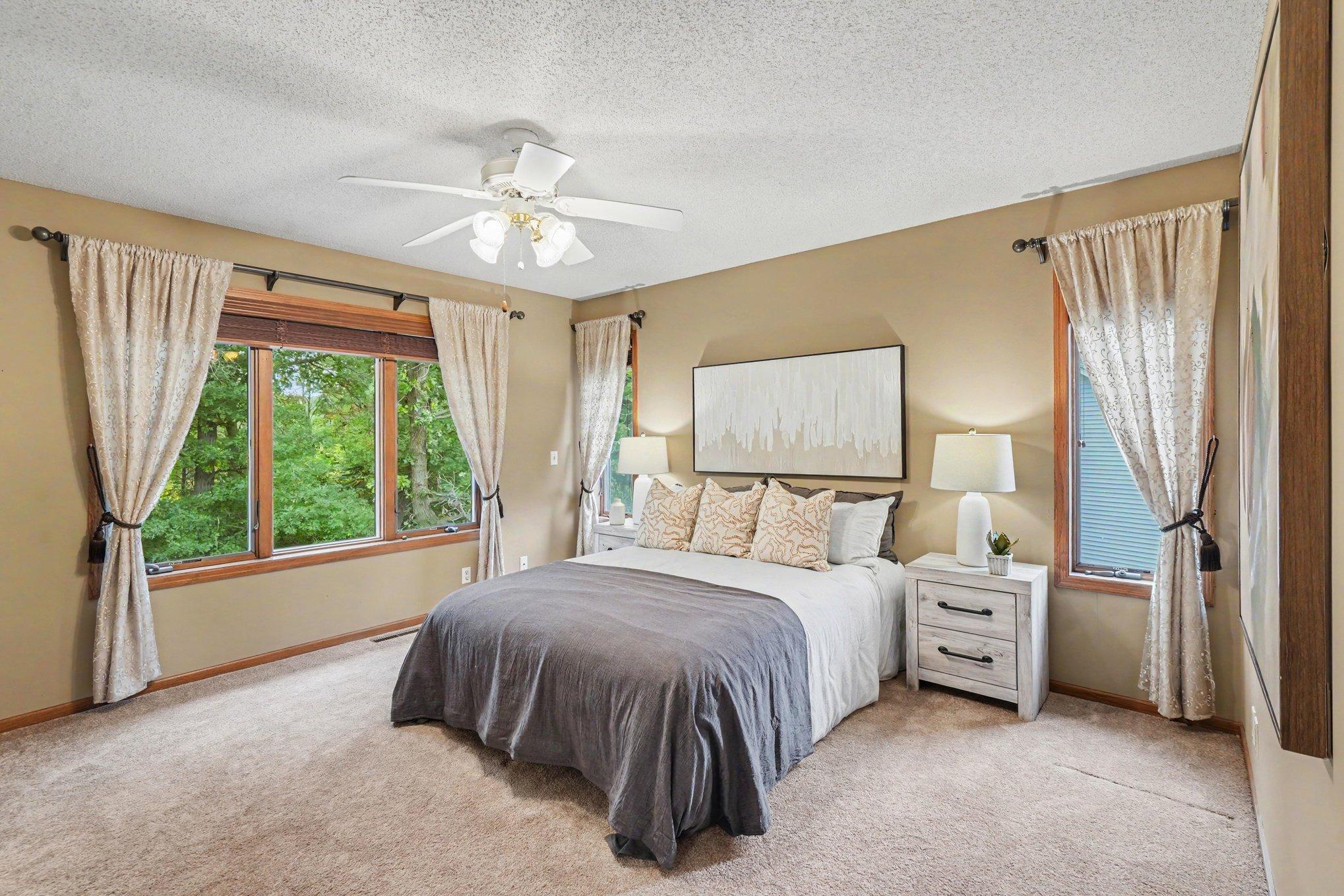 Primary bedroom with glorious natural light