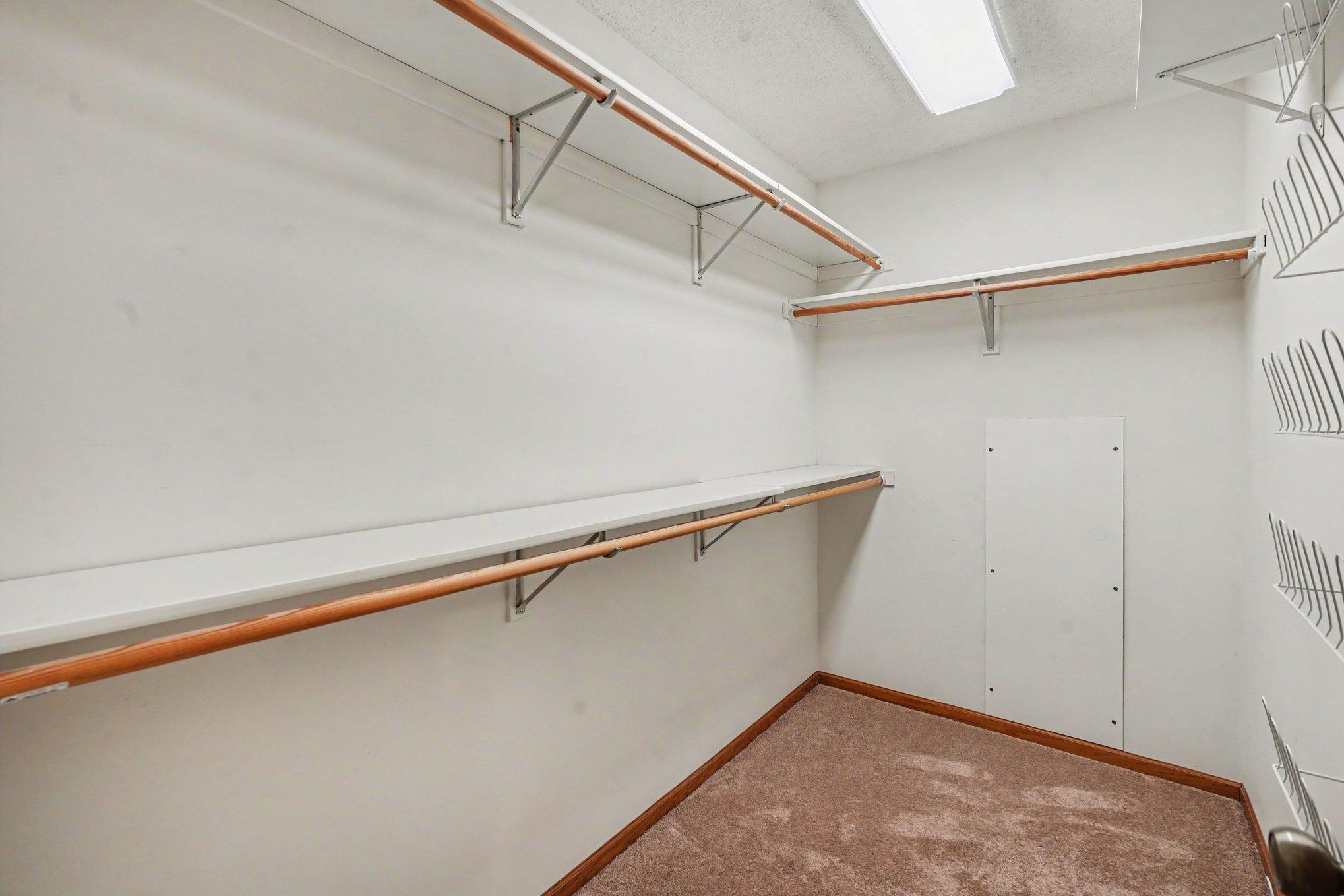 Large primary closet