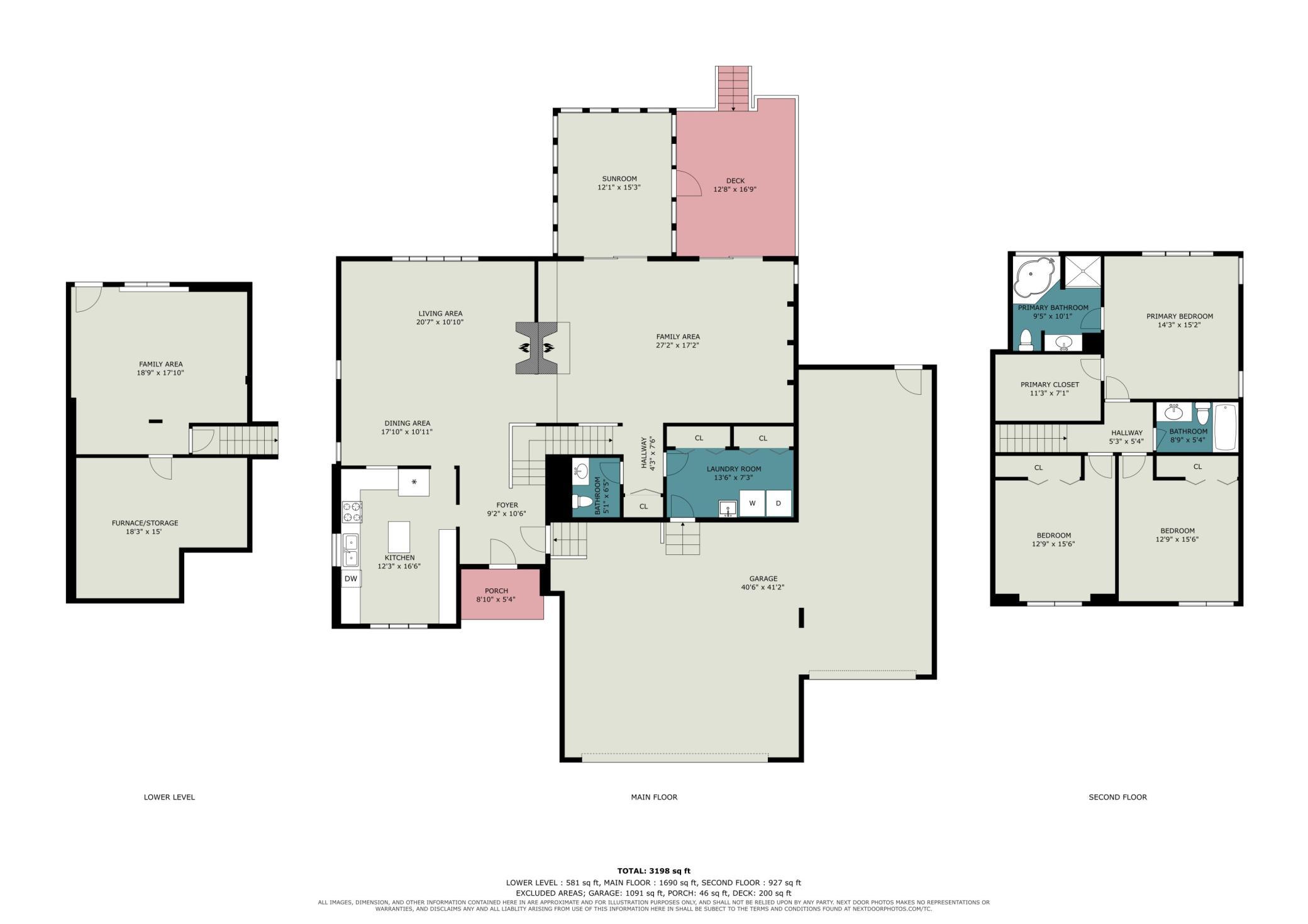 Floor plan of all levels