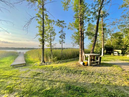 Dock/fish cleaning area and canoe/kayak storage