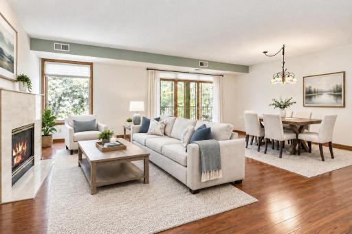 Virtually Staged. Living and Dining Room, so much possibility!