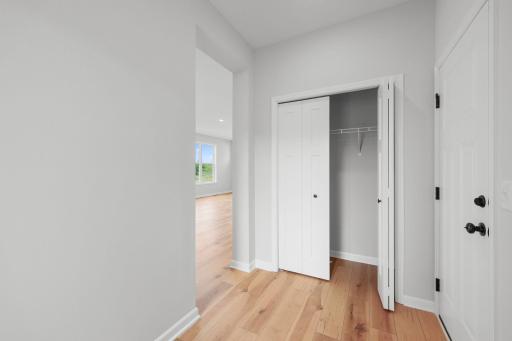 For representational purposes only. The mudroom offers to keep all your outdoor gear organized.