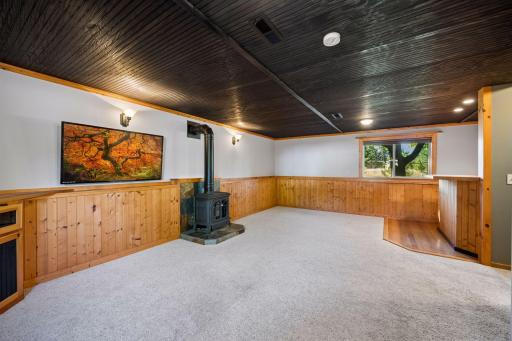 Warm and inviting family room with fresh paint