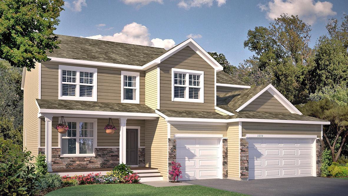 7923 Martin Ave will feature the desirable American Classic exterior elevation with accent stone. *Picture is a market rendering; actual colors will vary.